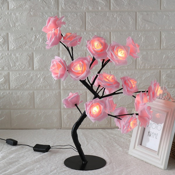 Lampe à arbre LED Rose Petit arbre lampe de modélisation lampe de table