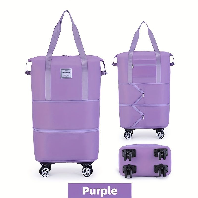 Sacs à bagages pliables Pack de volant extensible avec roue Clot Oxford grande capacité