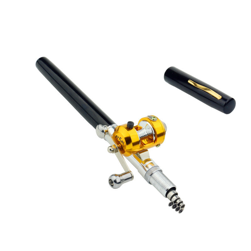 Véritable mini glaçon stylo de pêche canne de pêche canne de pêche avec batterie