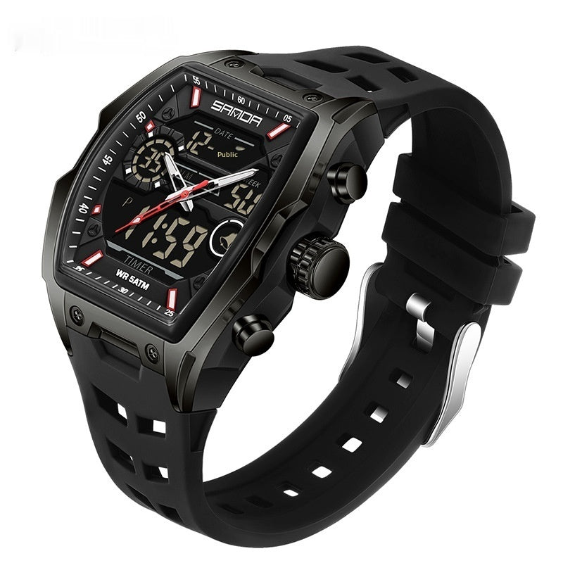 Multifonctionnel Cask-Shaped Luminous Sports Montre électronique