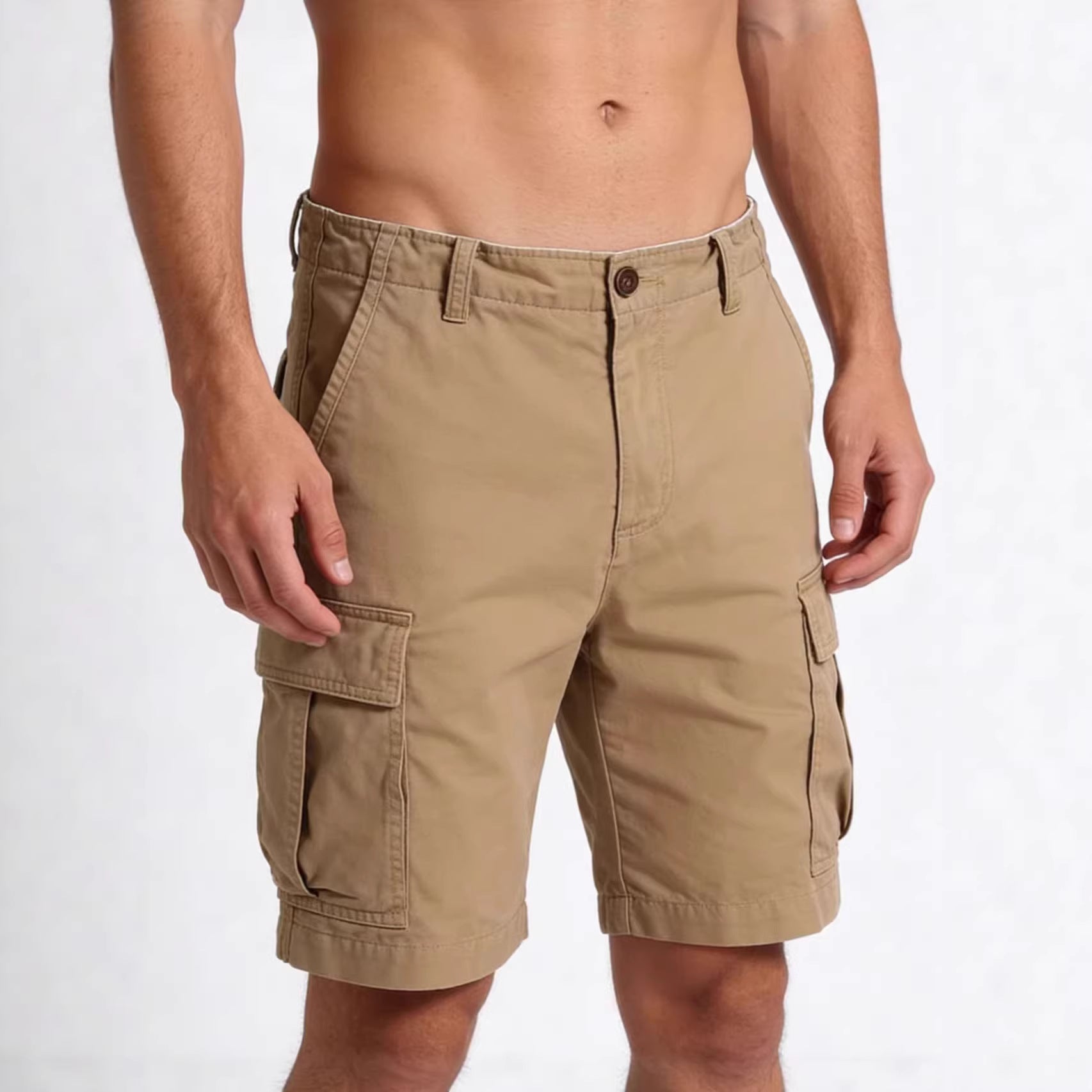 Short casual en couleur solide pour hommes
