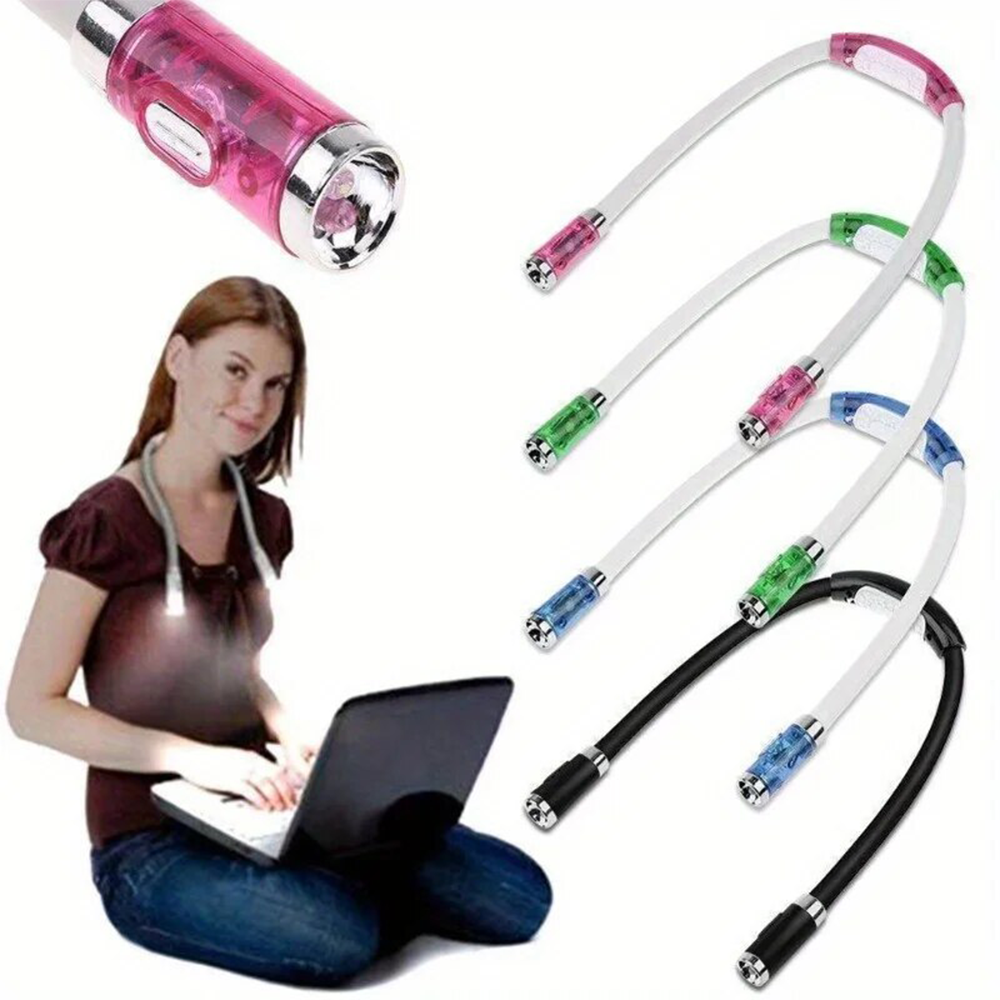 Lightweight Hugging Portable Headband LED Reading Light with Versatile Illumination Hanging Neck Rea