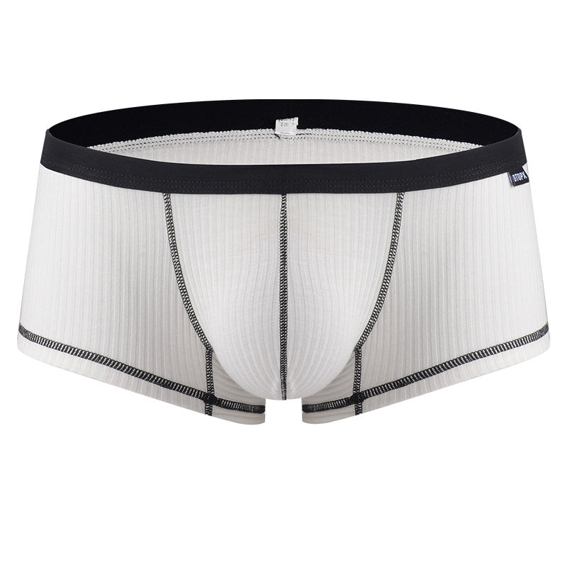 Sous-vêtements pour hommes minces respirant simple couche U Convex Boxer
