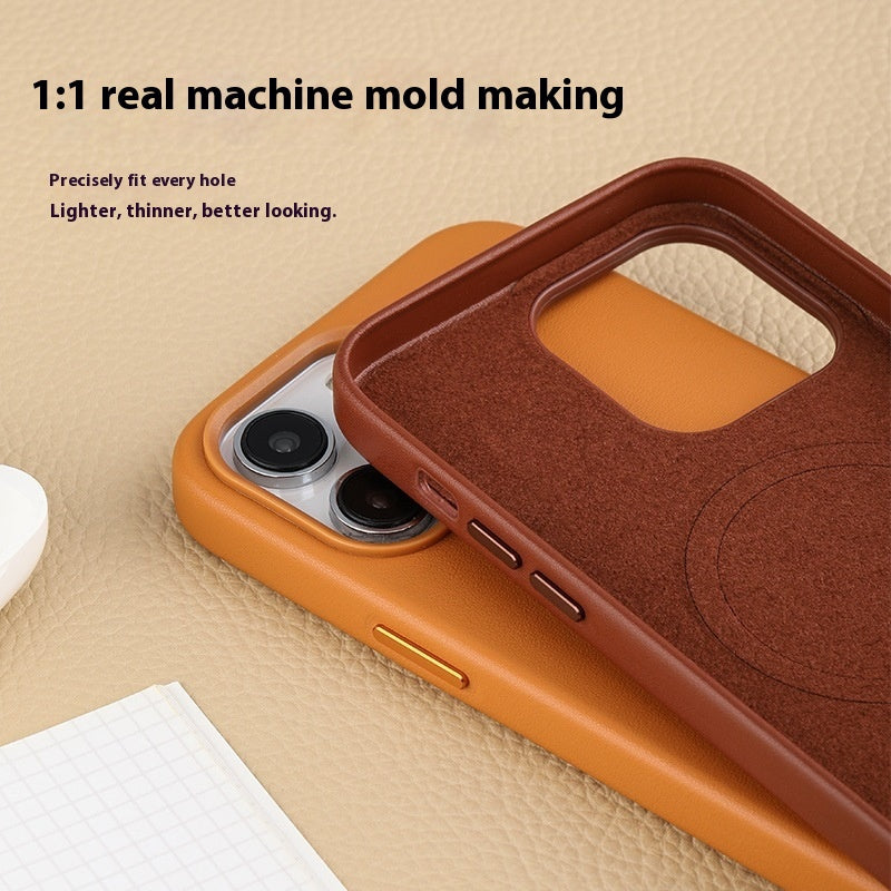 IPhone14 Série magnétique en cuir d'affaires résistant à la chute anti-usure