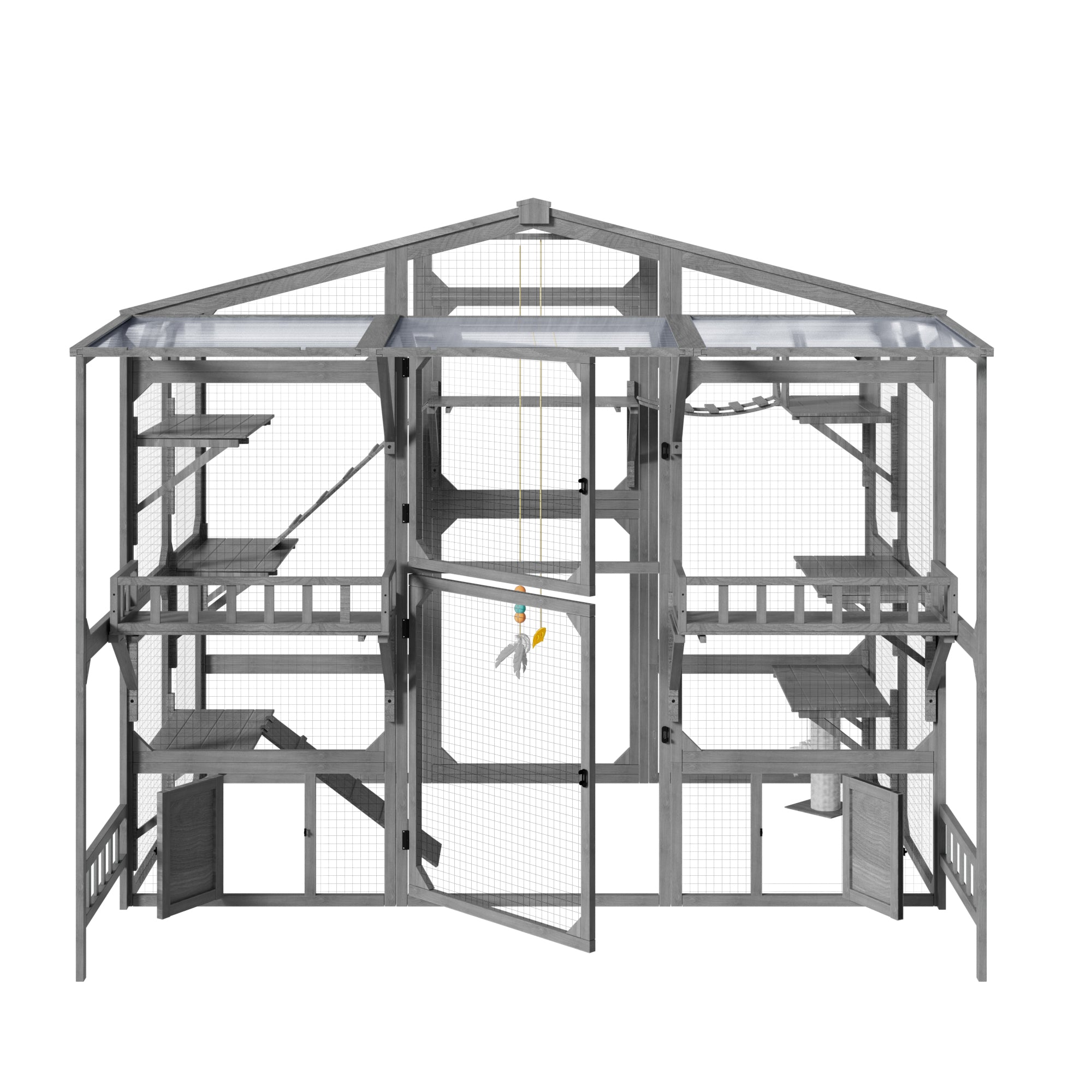 Grand Catio extérieur pour 6-10 Chats