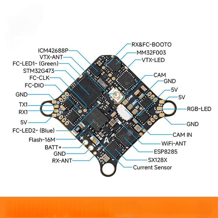 Matrice BETAFPV AIO AllinOne 1S Contrôleur de vol sans brosse Cinq en un