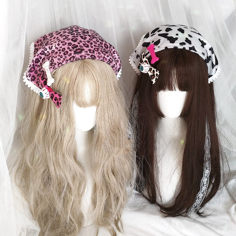 Sweet Edgy Leopard Print Cute Cow Pattern Sassy Bandana