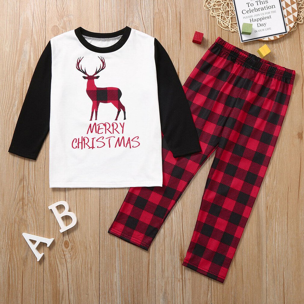 Costume parent-enfant à manches longues de Noël