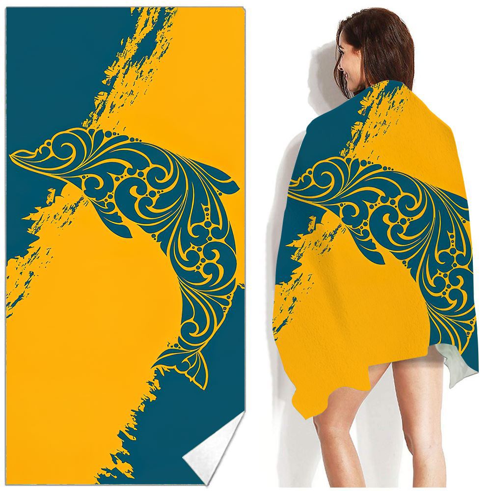 Serviette de plage Bohemian imprimée pour la natation