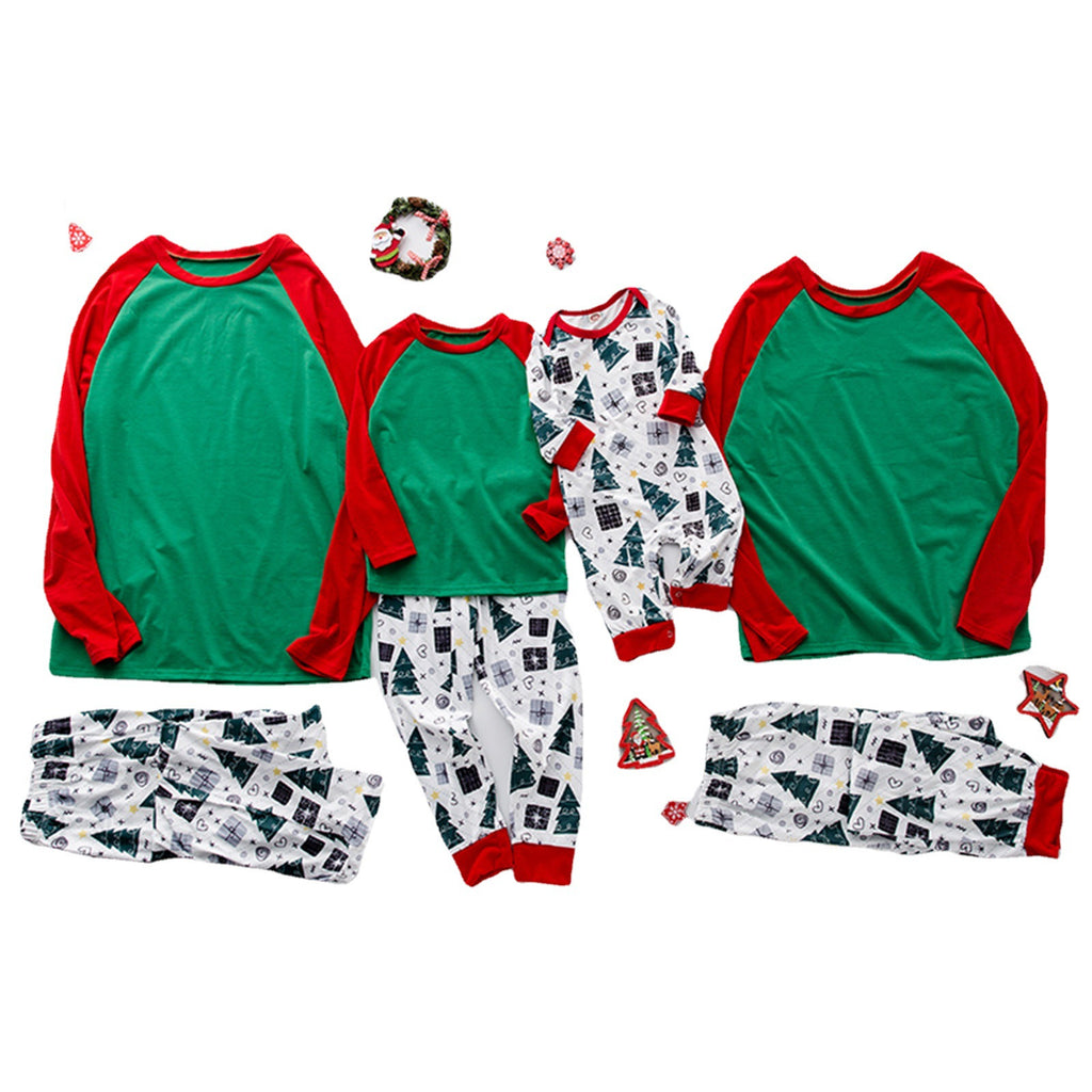 Vêtements de maison de Noël Vêtements parents-enfants Vêtements de maison imprimés Raglan
