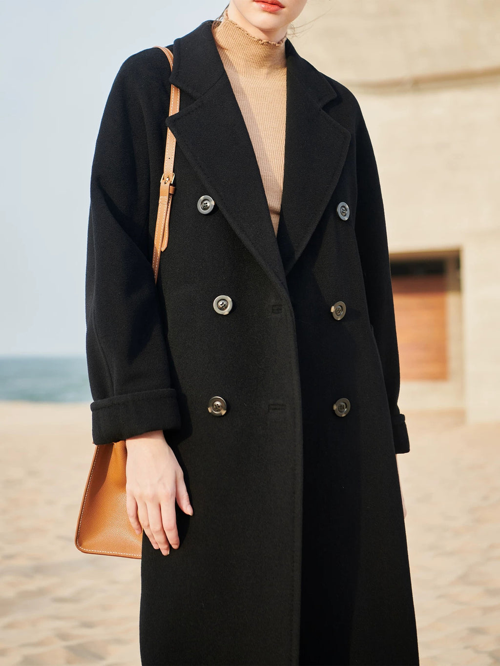 Medium à long double face coloré épais manteau d'hiver