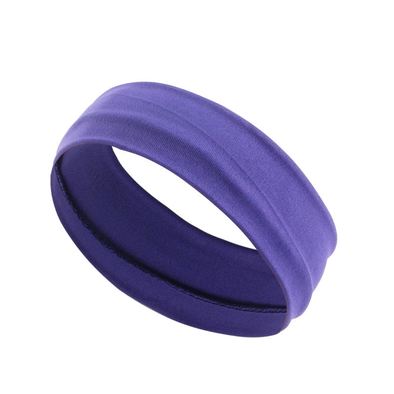 Bande de cheveux de yoga Plain Sport pour femmes Bande de cheveux élastique et absorbante de la sueur