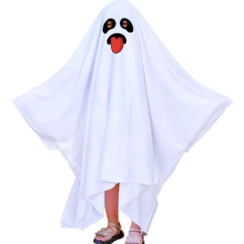 Costume blanc de fête d'Halloween Ghost Cloak Robe