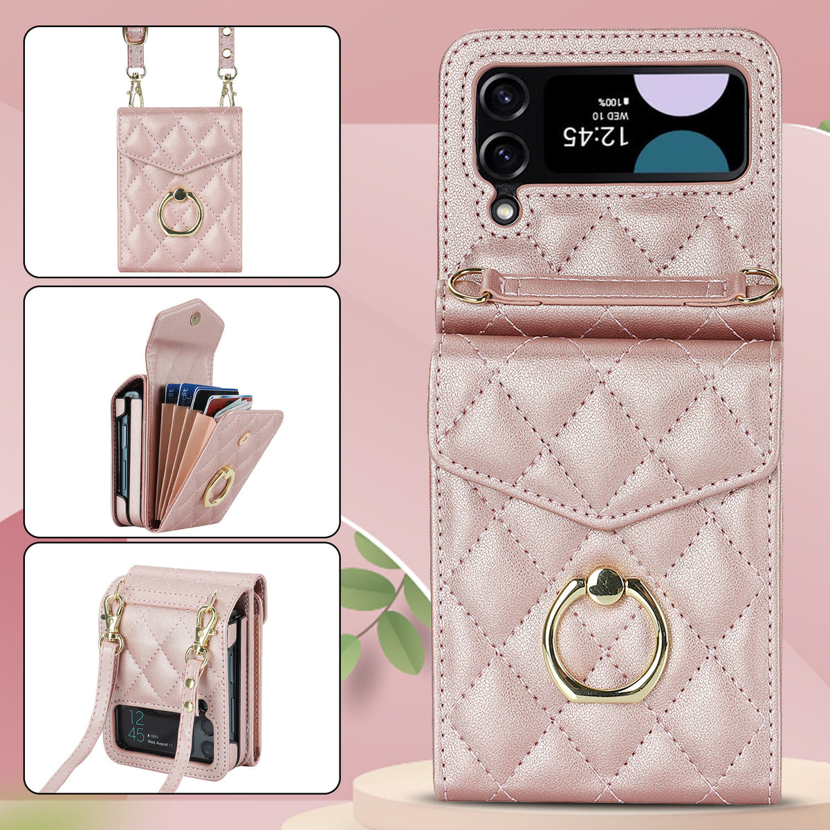 Étui de téléphone pliant Crossbody pliant résistant à la chute