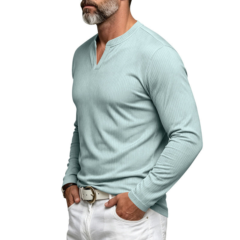 Chandail Casual FallWinter Textured Basting Shirt