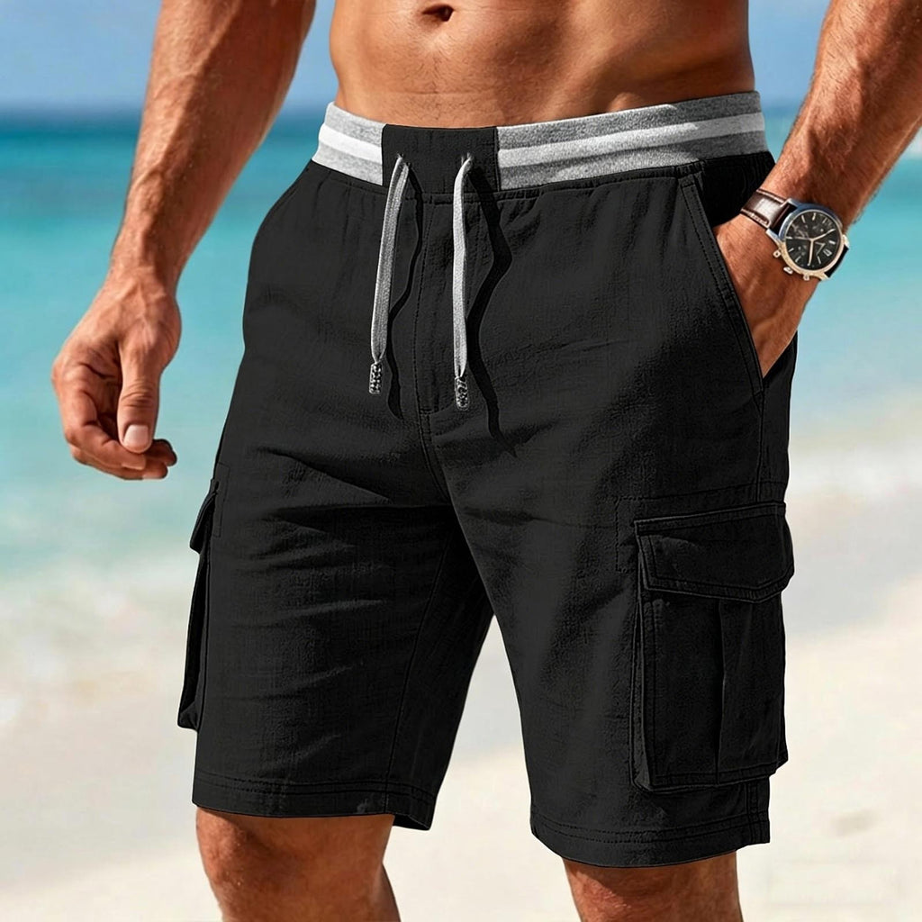 Hot-vending Mode hommes Casual Mode coton et lin élastique cordon de serrage travail Sh