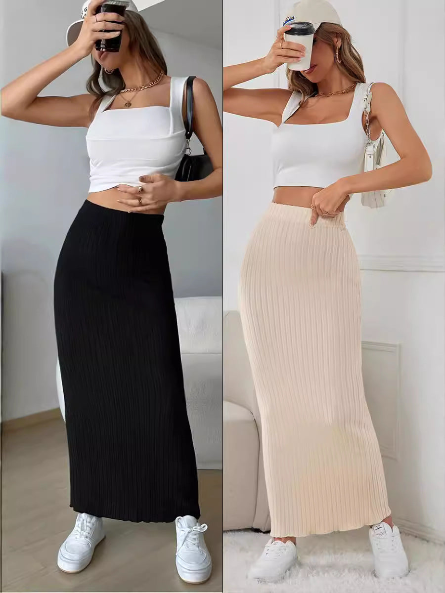 Jupe casual élastique mode pour femmes