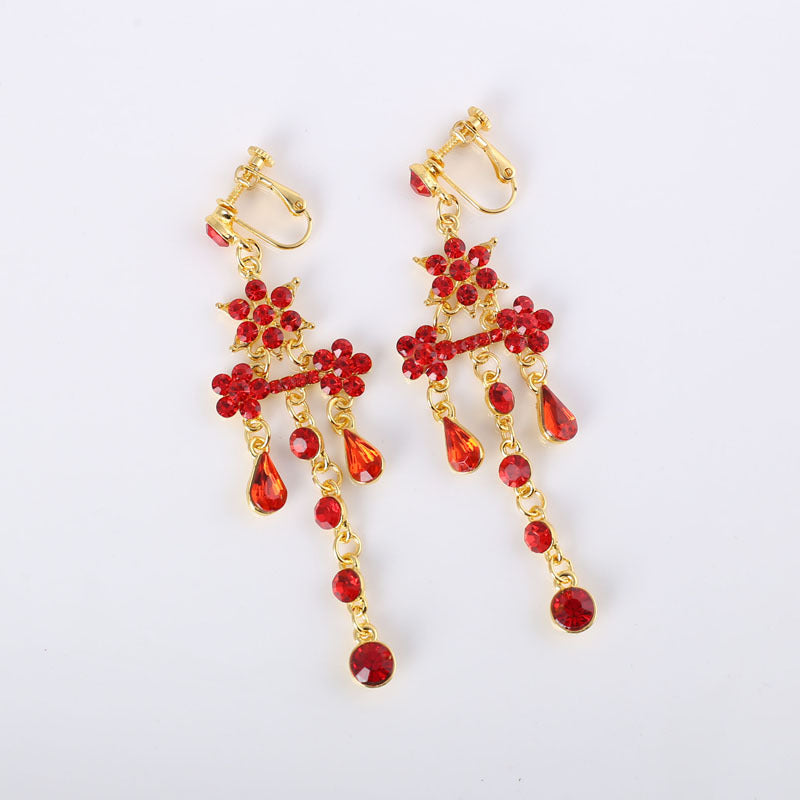 Dans l'usine direct Mariée Robe de mariage Collier de mariage rouge costume bijoux accessoires sp