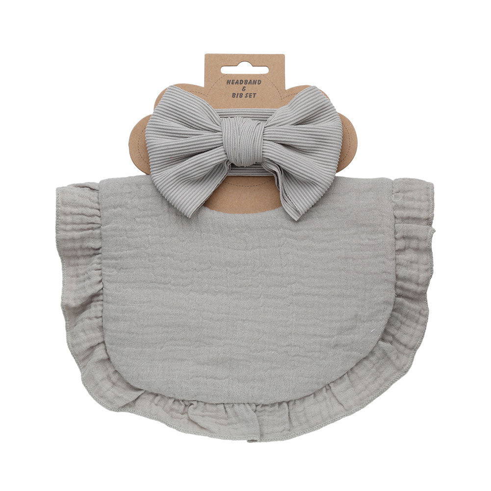Pure Color Ruffles Serviette Salive pour Enfants
