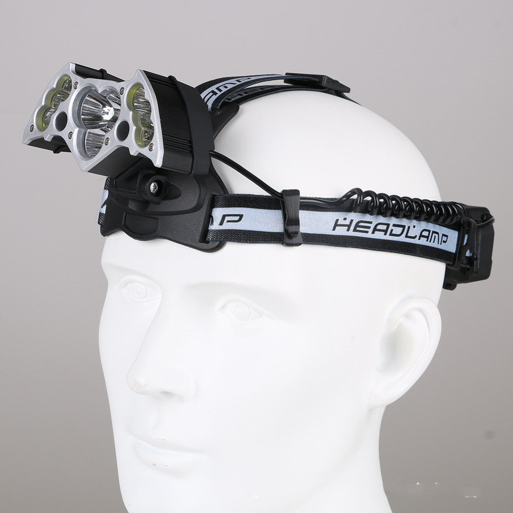 Chargeable Cob Strong Headlight Outdoor Aluminium Alloy Camping Searchlight
