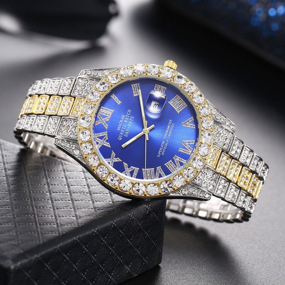 Montre Quartz à cadran numérique romain