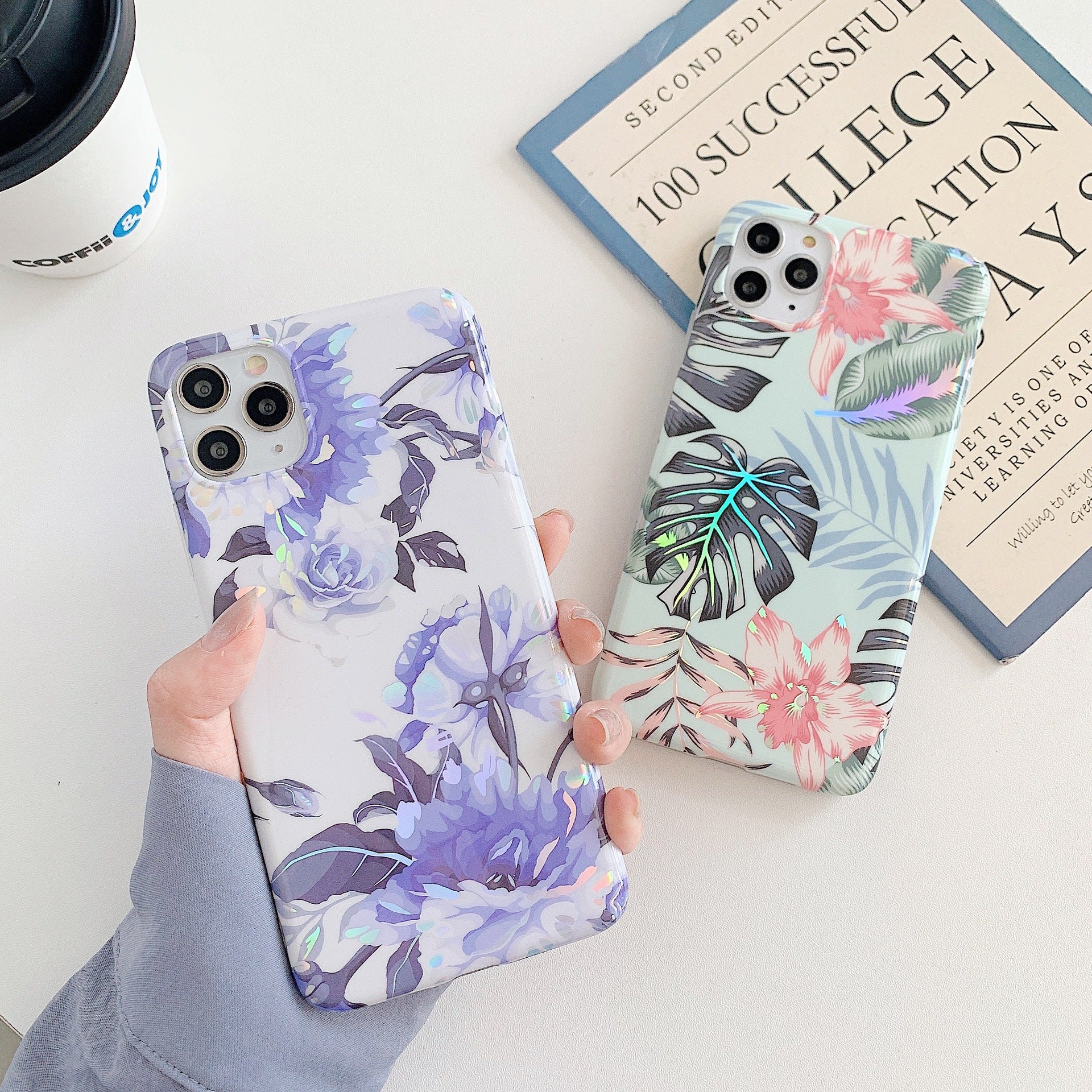 Laser Flowers Téléphone portable Silicone Soft Case