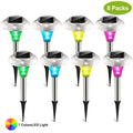 8Packs Solar Garden Lights Outdoor IP44 Waterproof Solar Pathway Lights Couleur changeant Lan