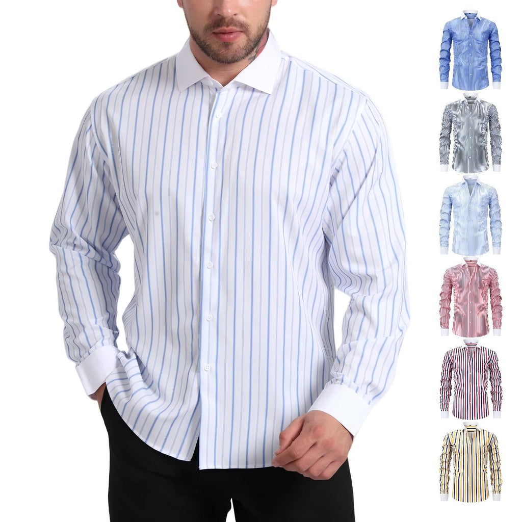 Jiana European and American Plus Size pour homme Col Windsor Manches longues