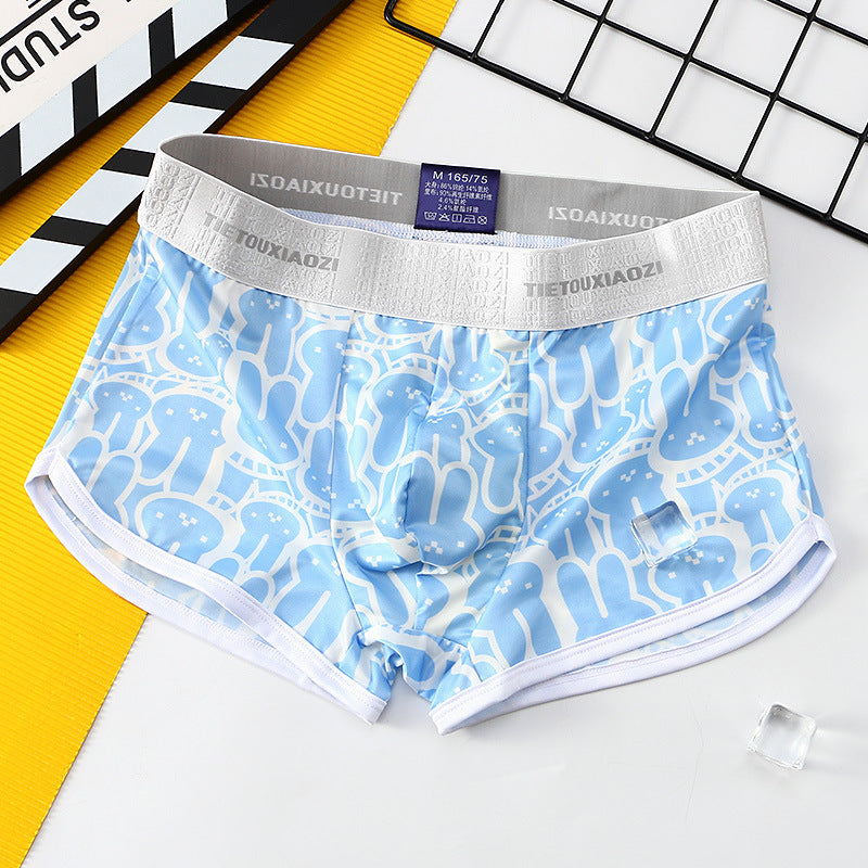 Sous-vêtements en soie de glace personnalisés pour hommes