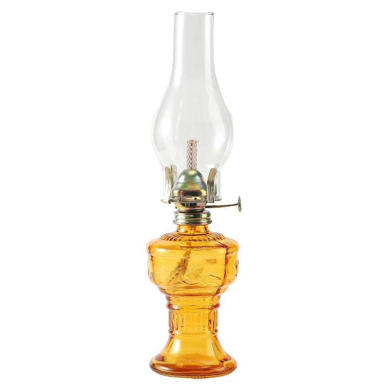 Lampe rétro vintage en verre kérosène