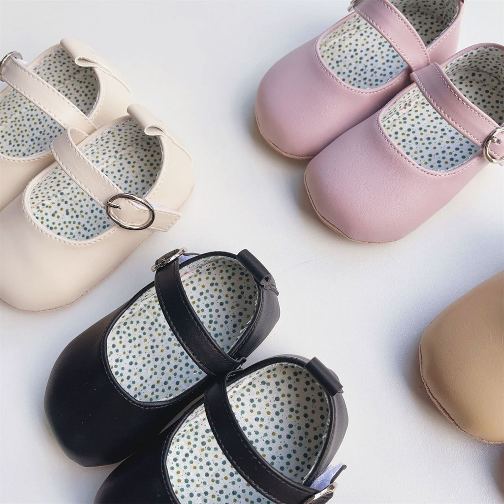 Bébé fille Tout-petit Chaussures cuir chaud Velcro