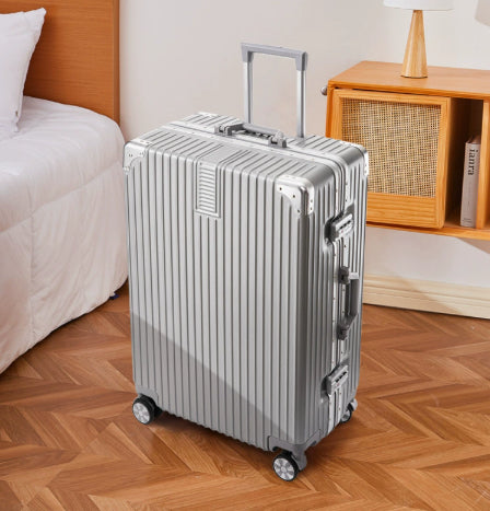 Valise de chariot femme Grande capacité Cuir durable avec une serrure et une fermeture éclair