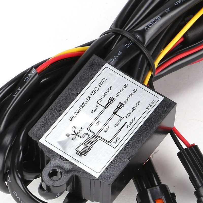 DRL LED Daytime Running Light Relay Harness Automatic On Off Control S Witch