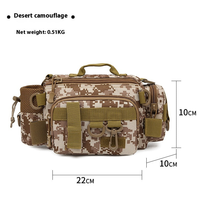 Multifonctionnel Rod Waist Bag Chambre simple Sac à dos Pêche Crossbody Bag