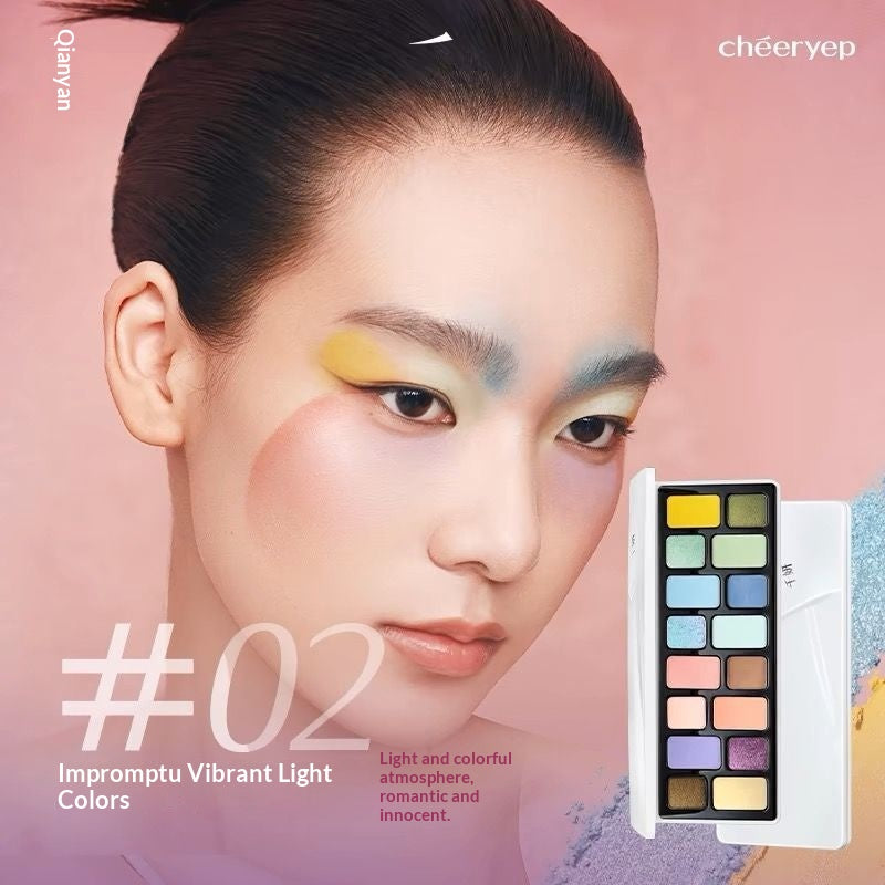 Palette à paupières de 16 couleurs Matte et finitions Shimmer pour Cosplay