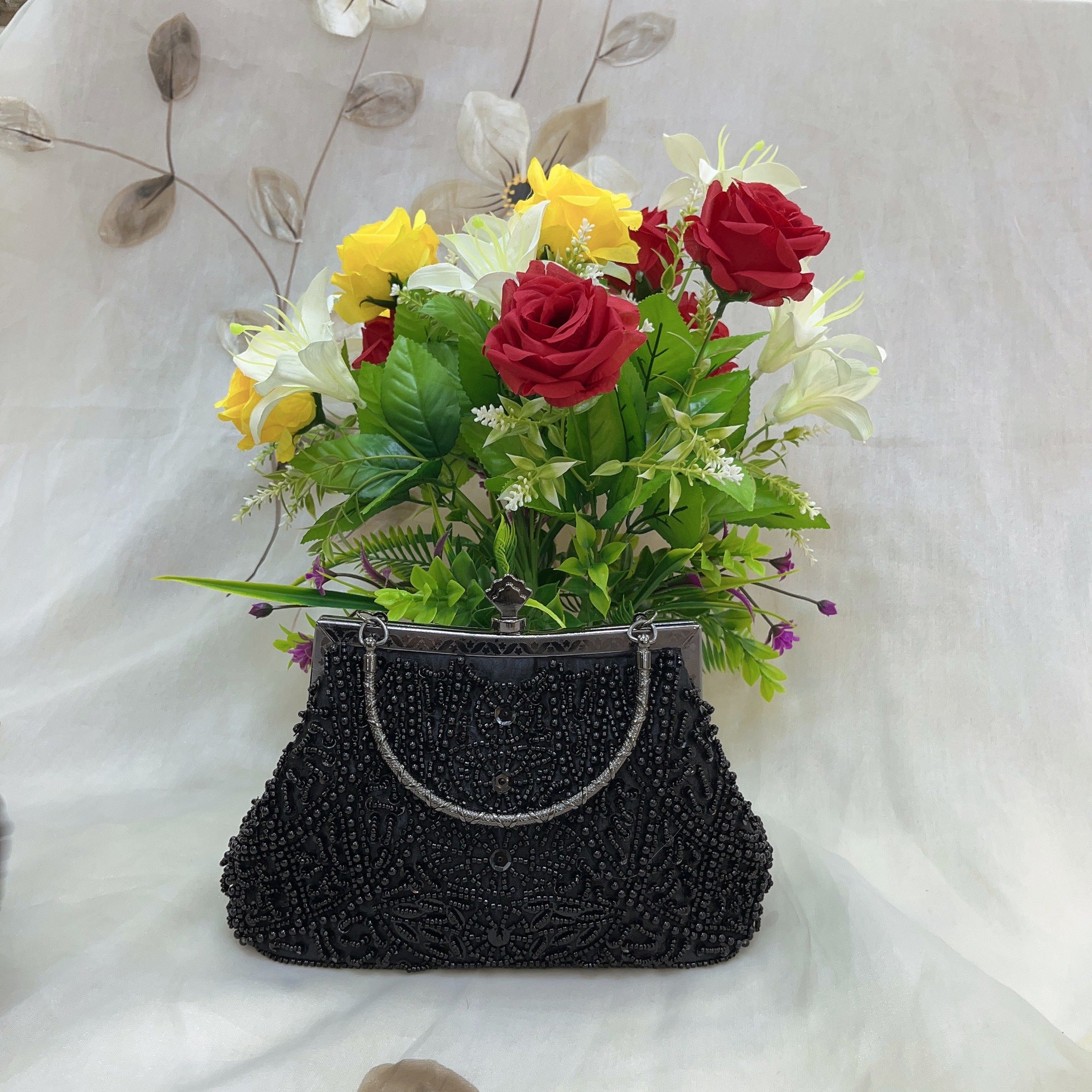 Retro Classic Fashionable Womens Sac à main entièrement fait main