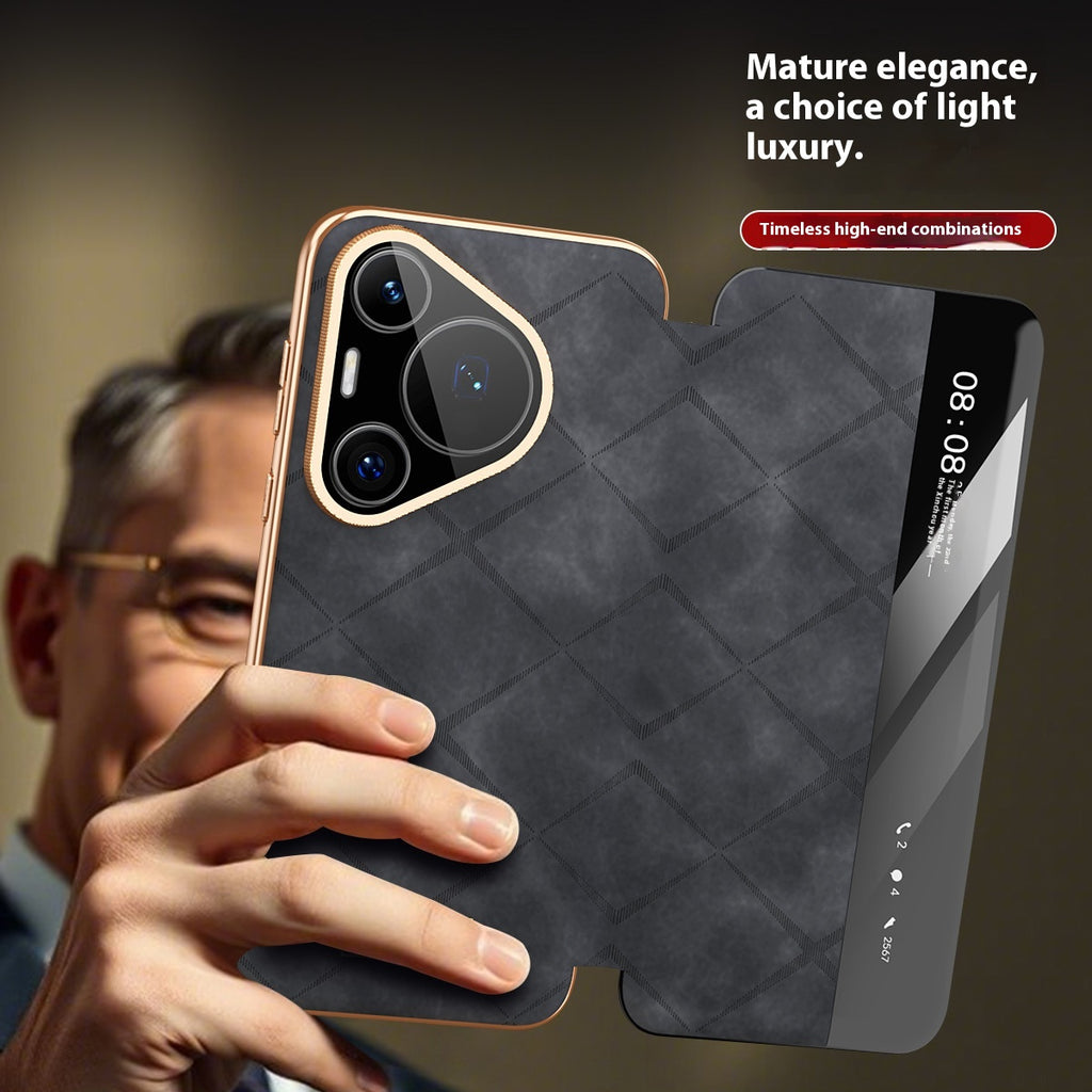 Boîtier de téléphone à impression anti-doigt plaqué diamant
