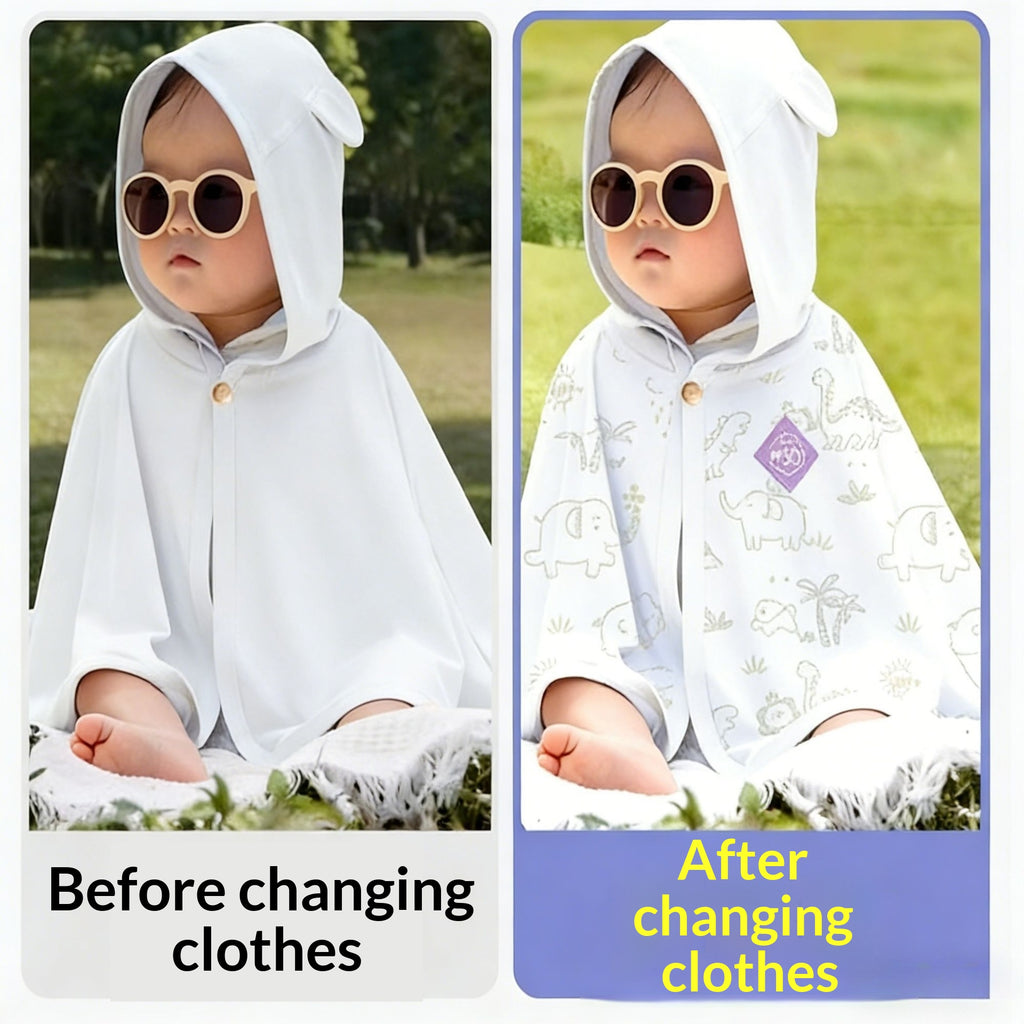 Protection UV changement de couleur Cape Baby Protection solaire