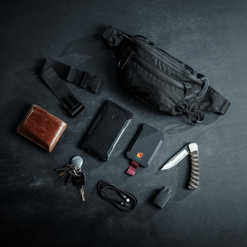 Multifonctionnel Double couche Portable Tactical Waist Pack Nylon imperméable Ceinture réglable
