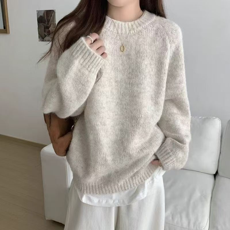Pull à col rond de style coréen