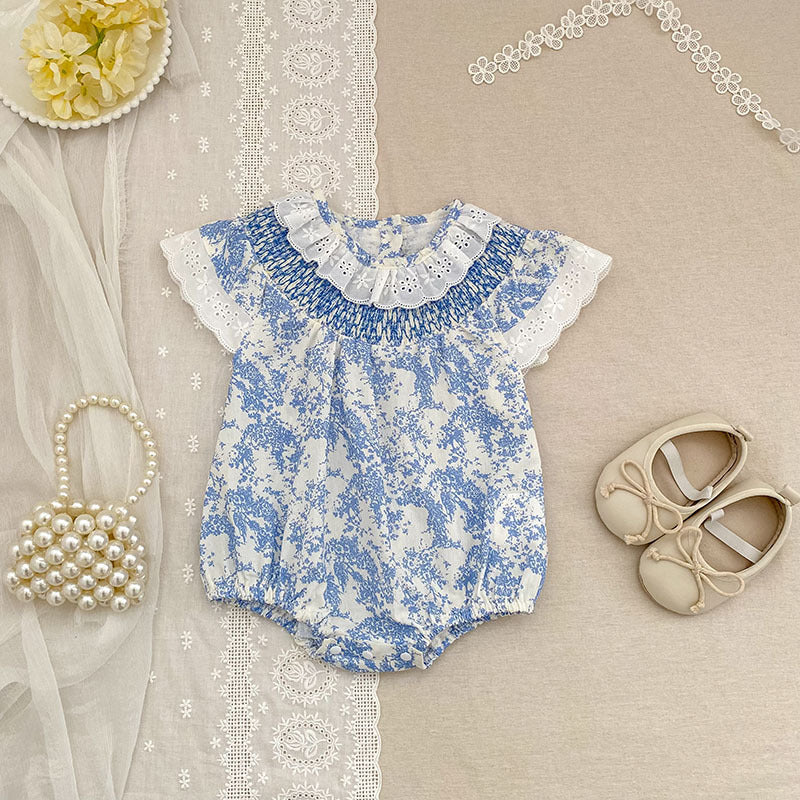 Romper Floral Léger Pour Bébé Filles
