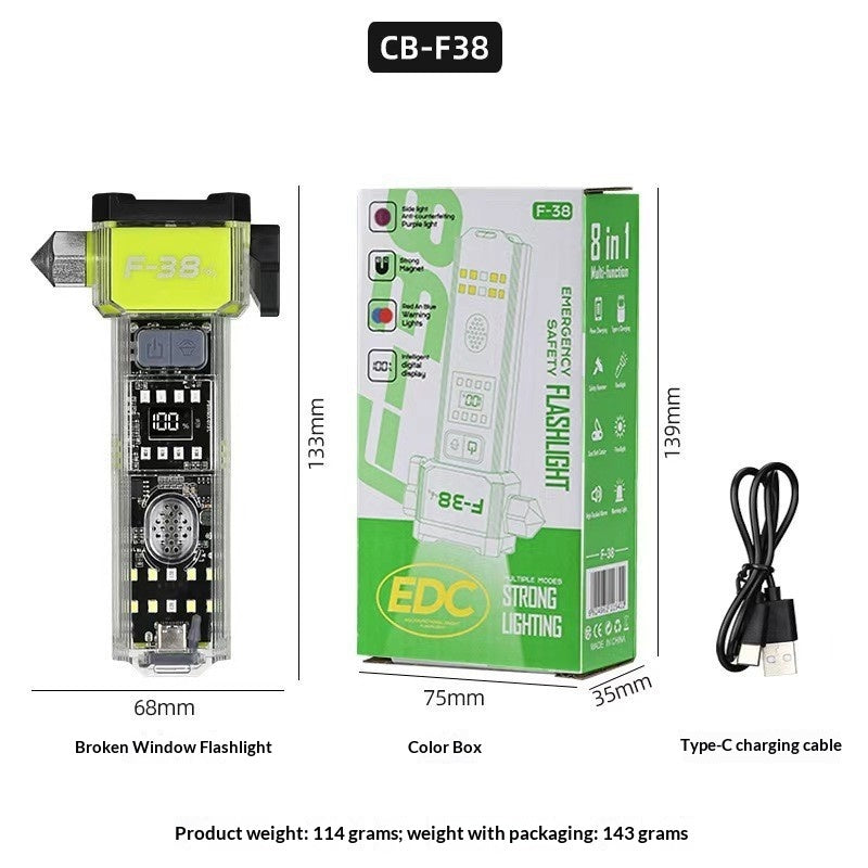 High-intensity multi-function flashlight with long-range illumination
