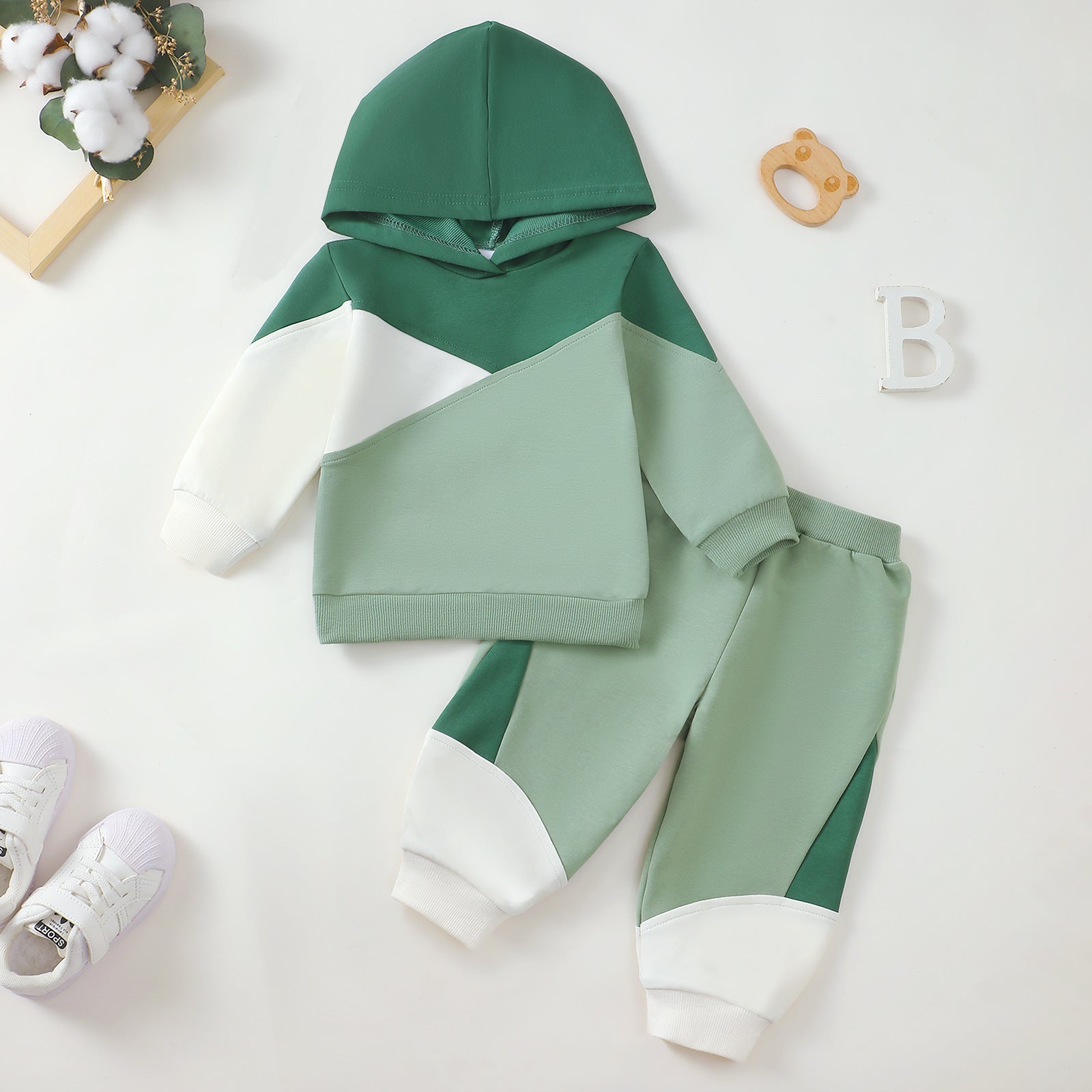 Set à capuche pour enfants en patchwork