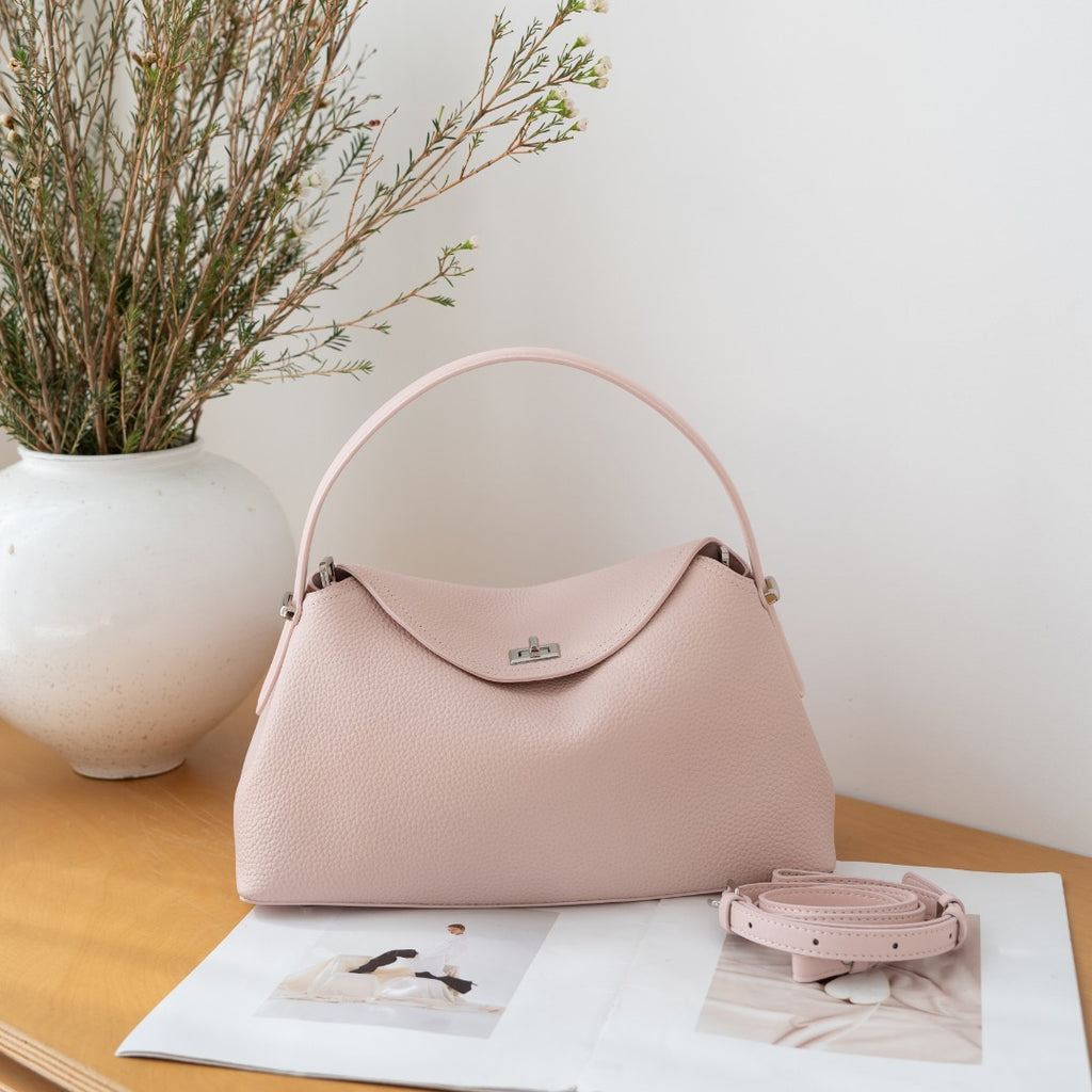 Véritable sac transversal polyvalent en cuir de navette pour femmes
