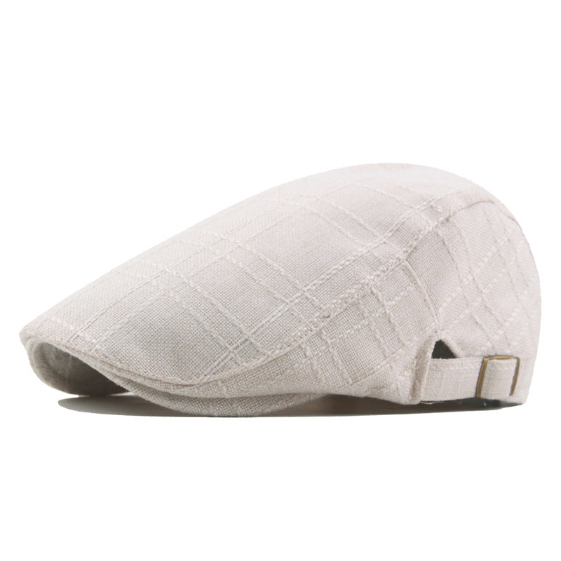 Hommes Linge de coton Vintage Peaked Cap