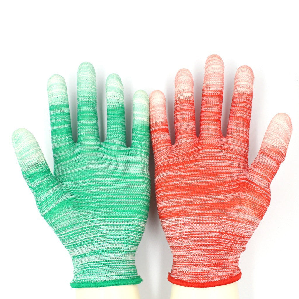 Protection du travail Gants de sécurité en nylon coloré PU