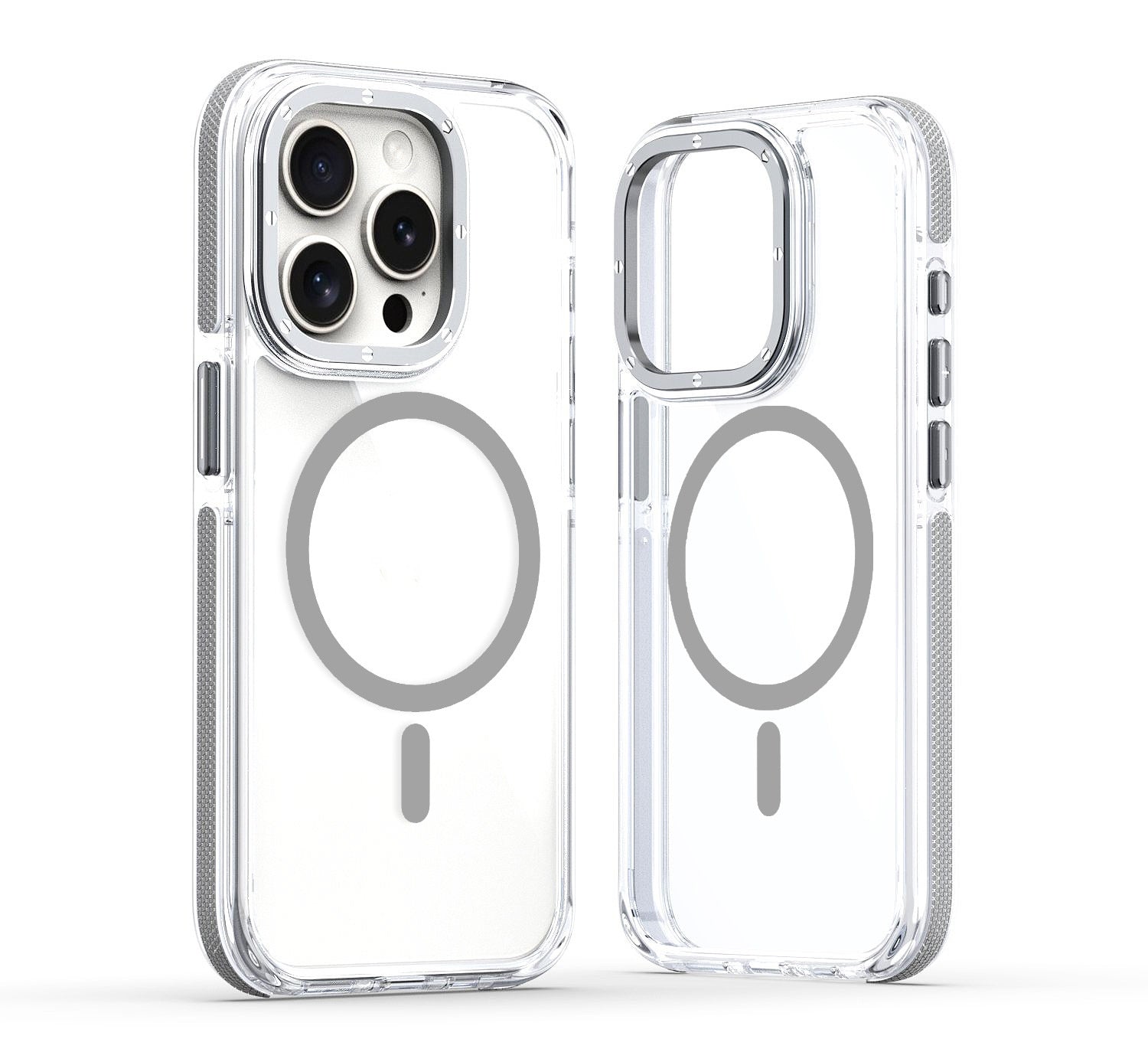 X Boîtier de téléphone magnétique transparent Edge bicolore