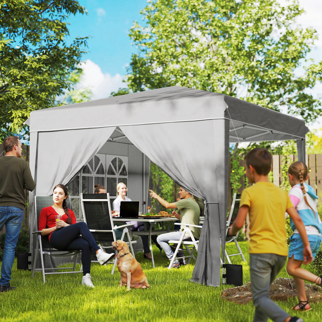 10 x 10 pieds Pop Up Canopy Tente avec parois latérales