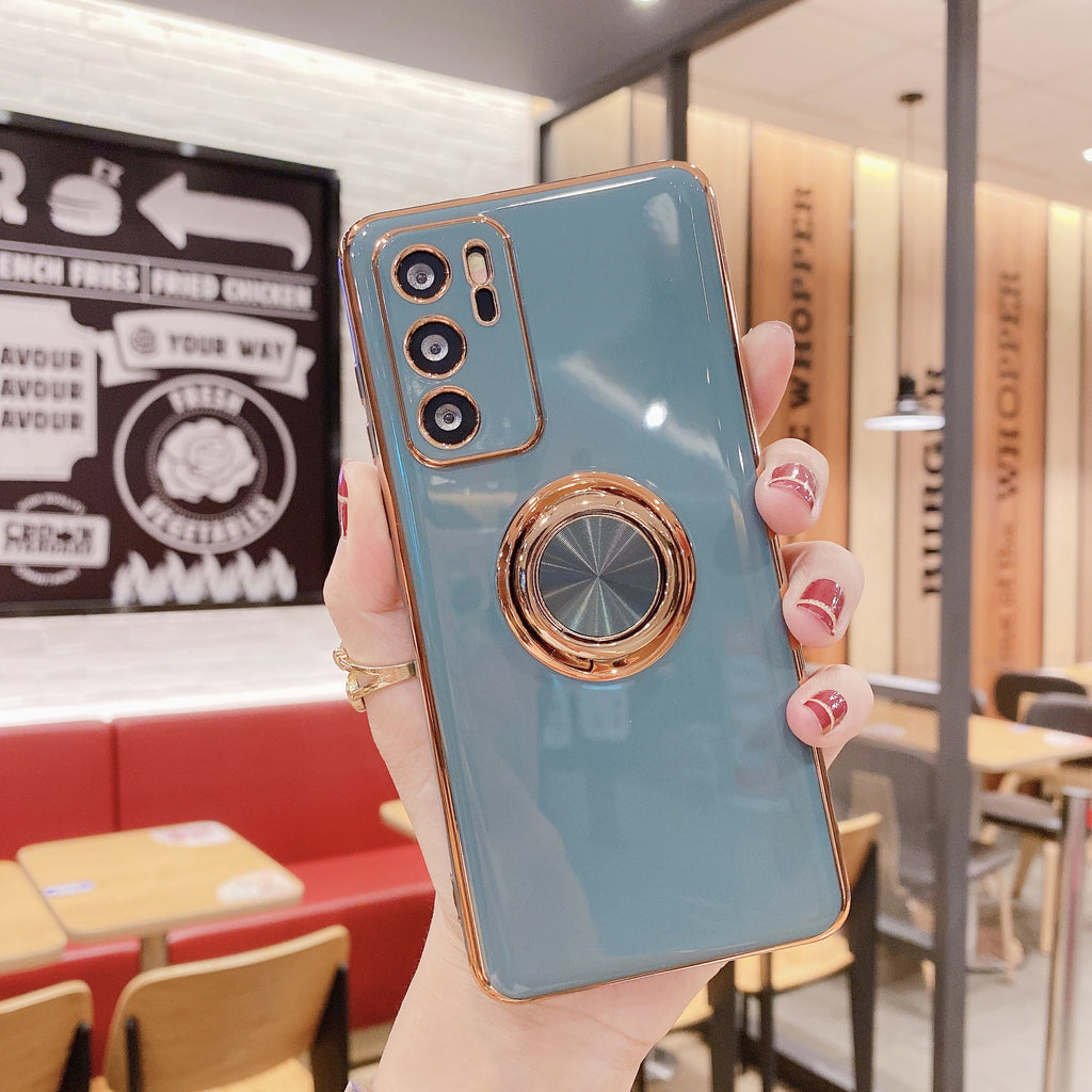 Téléphone portable Shell P40PRO Bague boucle magnétique voiture M40 Electroplating Fine Trou Non