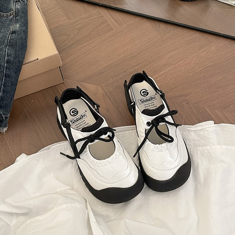 Femmes mignon Chunky orteil sangle Hollow Out Sports Sandales été confortable respirant shallo